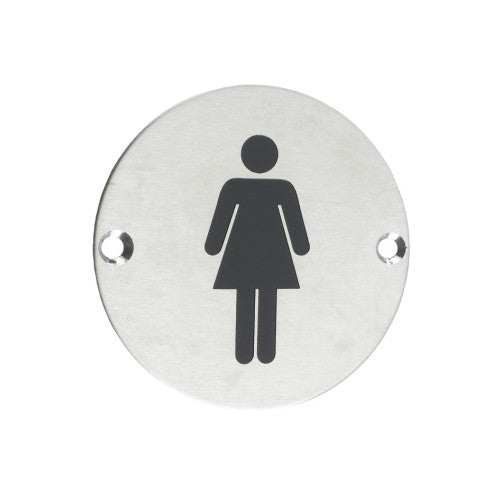 ZOO Female Toilet Door Sign 76mm