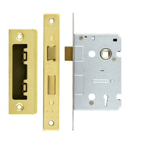 ZOO 3 Lever Sash Lock (Brass Finish)