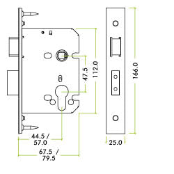 ZOO Oval Sash Lock - 64mm & 76mm Satin Stainless Steel