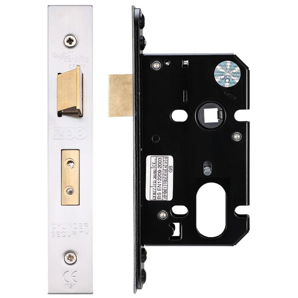 ZOO Oval Sash Lock - 64mm & 76mm Satin Stainless Steel