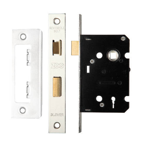 ZOO 3 Lever Sash Lock (Satin Stainless Steel)