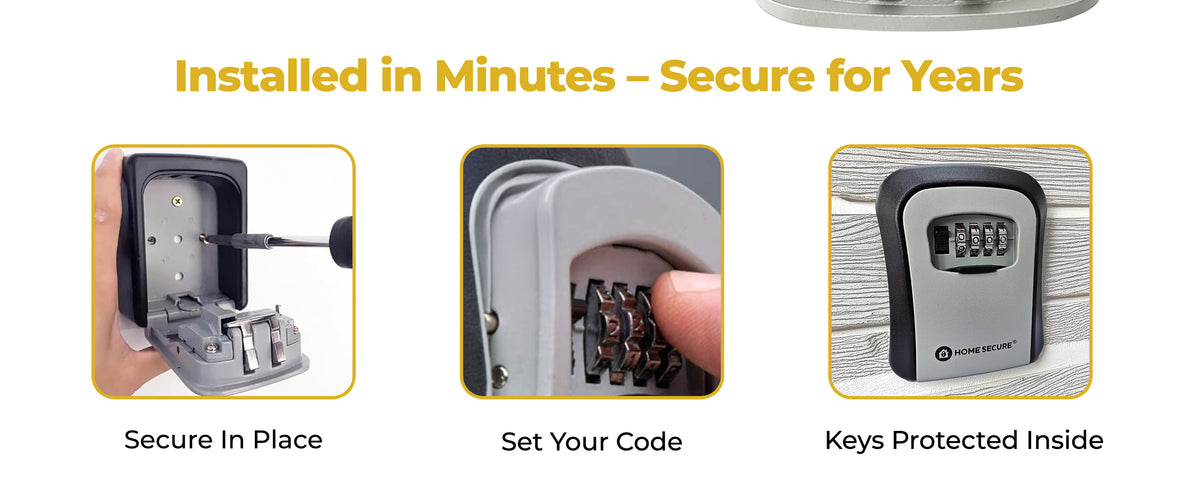 Home Secure outdoor key safe fitting and use.