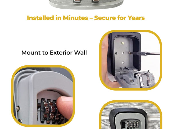 Home Secure outdoor key safe fitting and use.