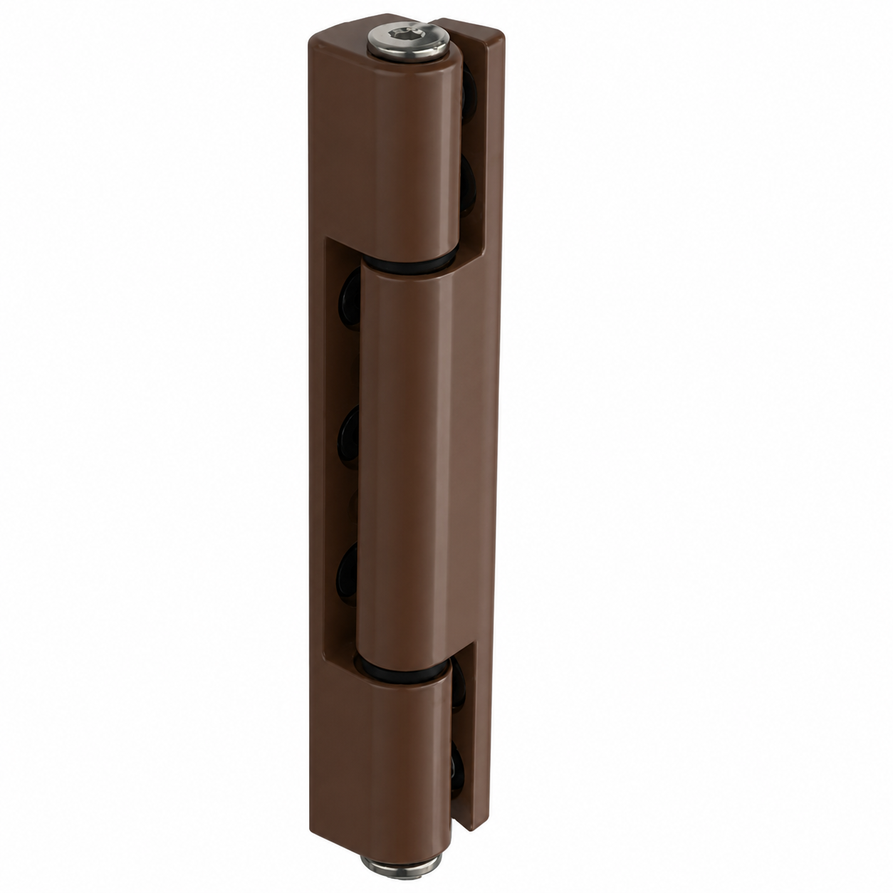 Brown door closer on a white background