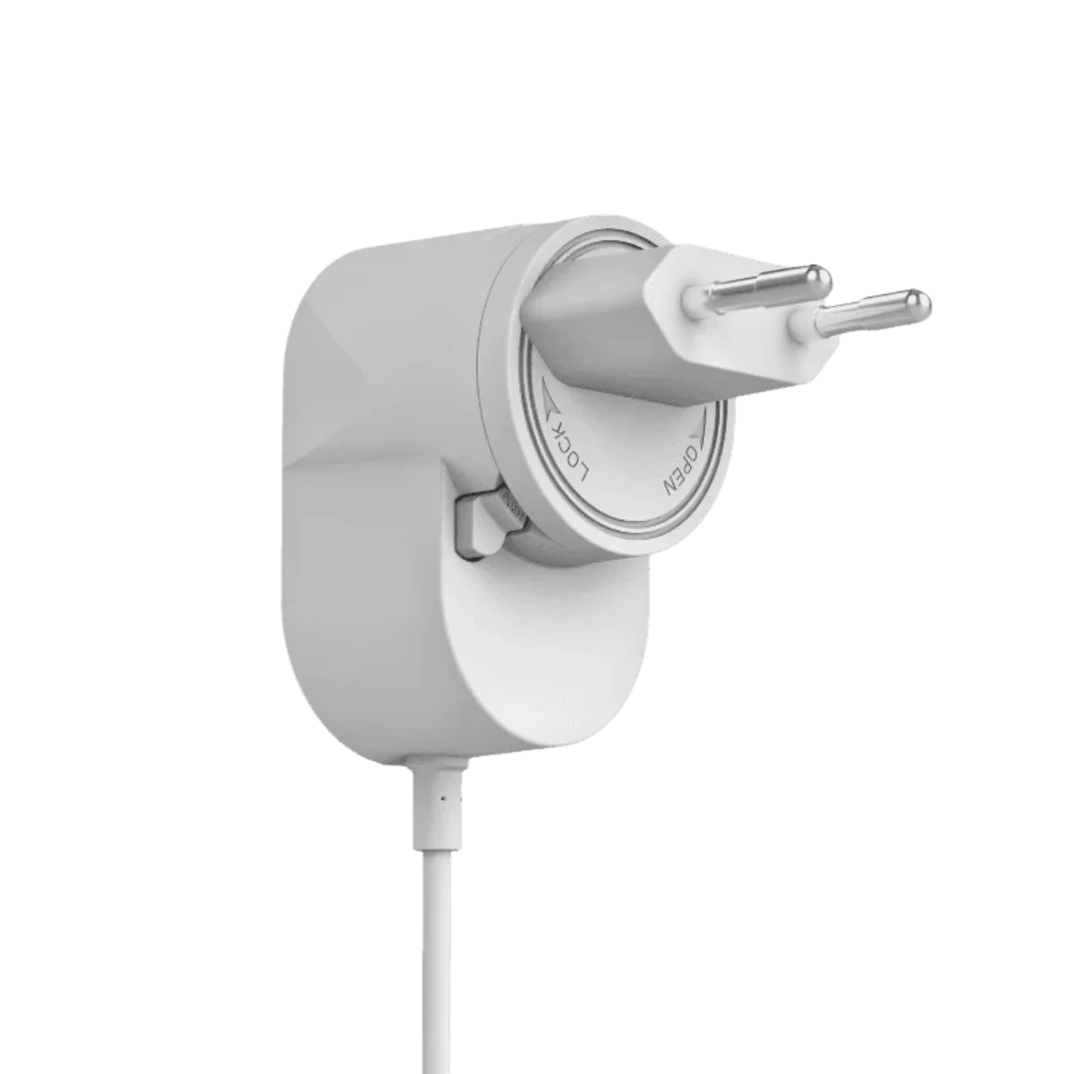 Yale AC Power Adapter plugged into an indoor mains socket