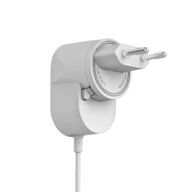 Yale AC Power Adapter plugged into an indoor mains socket