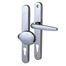 UPVC Door Handles - Lever Pad- 210mm Screws  - Chrome