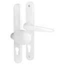 UPVC Door Handles - Lever Pad- 210mm Screws  - White