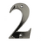 House Door Numerals Numbers - Chrome Number 2