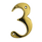 House Door Numerals Numbers - Gold Number 3