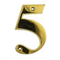 House Door Numerals Numbers - Gold Number 5