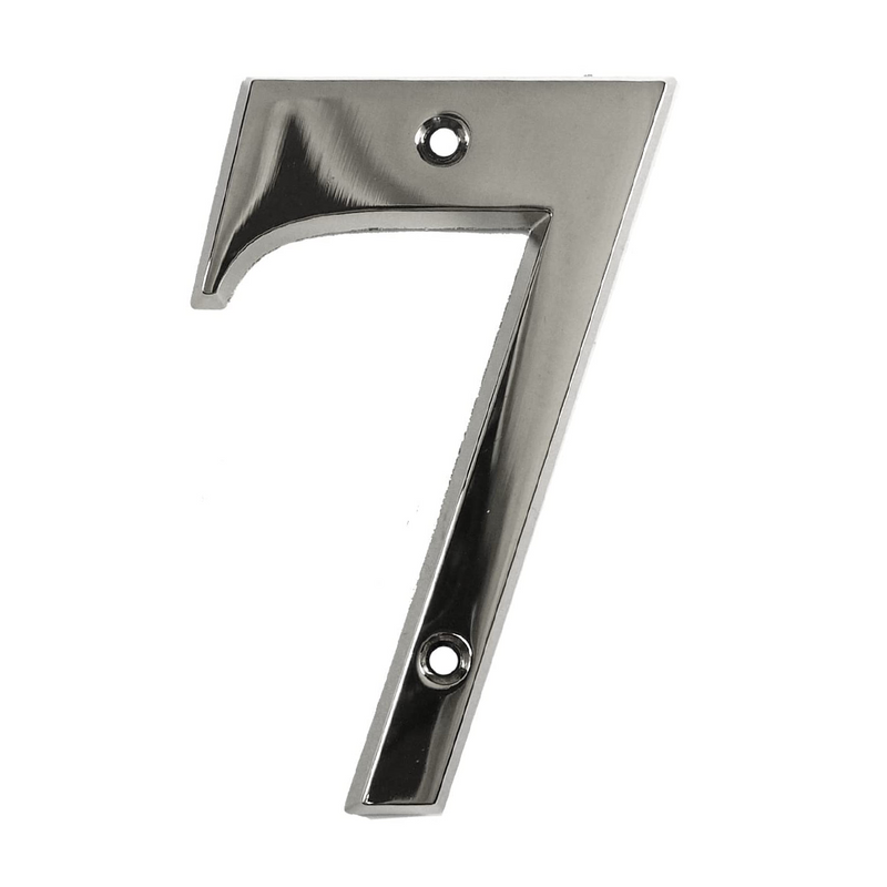 House Door Numerals Numbers - Chrome Number 7