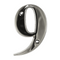 House Door Numerals Numbers - Chrome Number 9