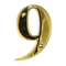 House Door Numerals Numbers - Gold Number 9