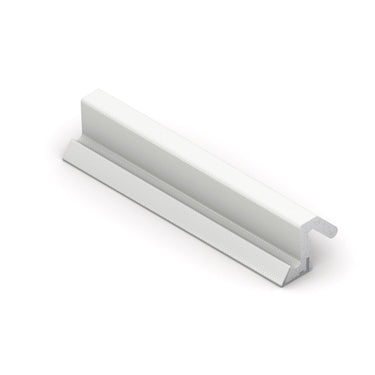 White window and door gasket weatherseal, push-fit into a groove on a frame, no adhesive required.