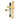 Gold UPVC door handle set with key inserted into the lock mechanism.