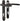 Black UPVC door handle set with lever design, including internal and external handles, fitted with screws and spindle, against a white background.