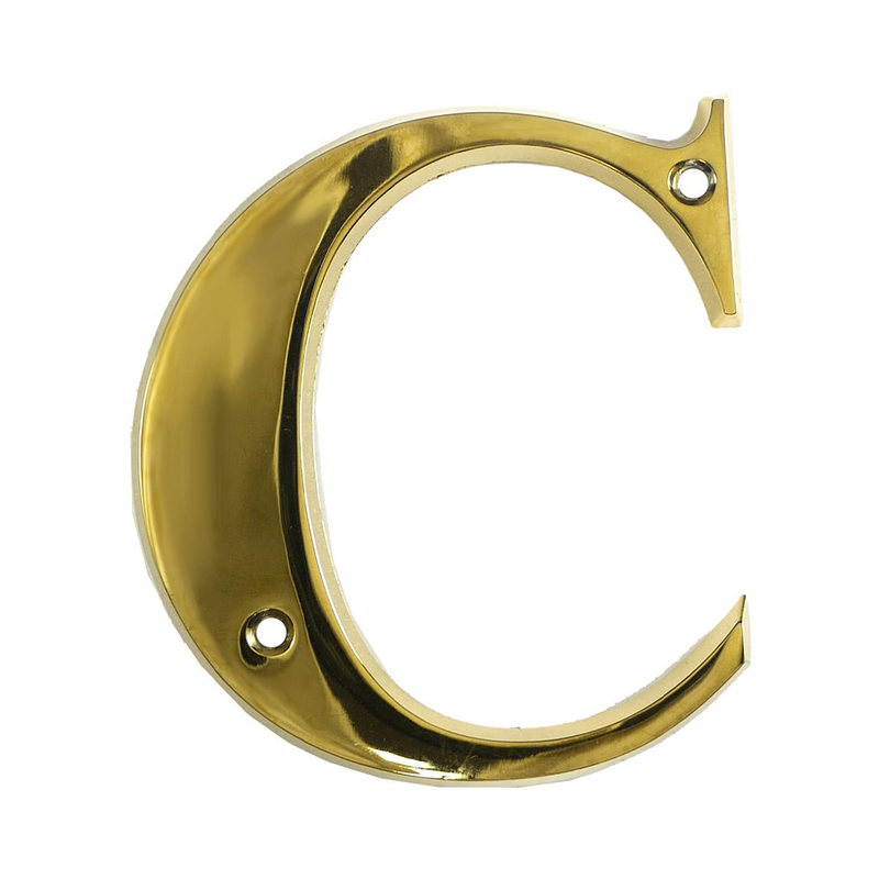 House Door Letters - Gold Letter C