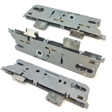Replacement Fuhr door lock centre case gearbox for uPVC doors, displayed in multiple views to show the gears and mechanisms.