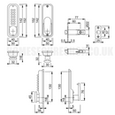 Hoppe 87128205 Arrone AR/D-195MC Digital Push Button Door Key Pad Lock