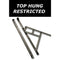 Security Restricted Window Hinges Friction Stay Top Hung - 24 Inch