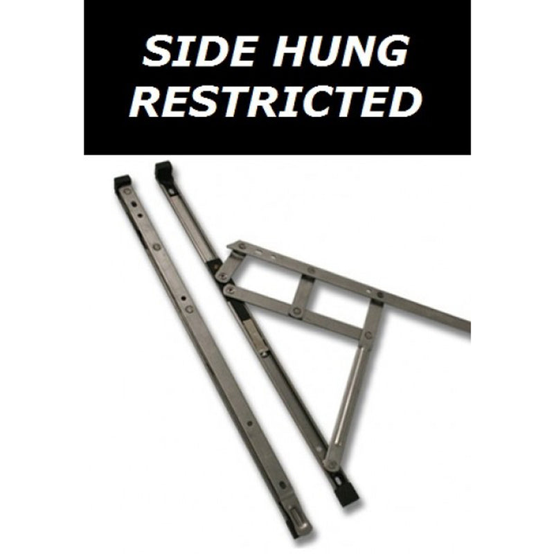 Security Restricted Window Hinges Friction Stay Side Hung 12 Inch