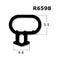 Rubber Door And Window Seal Bubble Gasket - Black - R6598 (Per Meter)