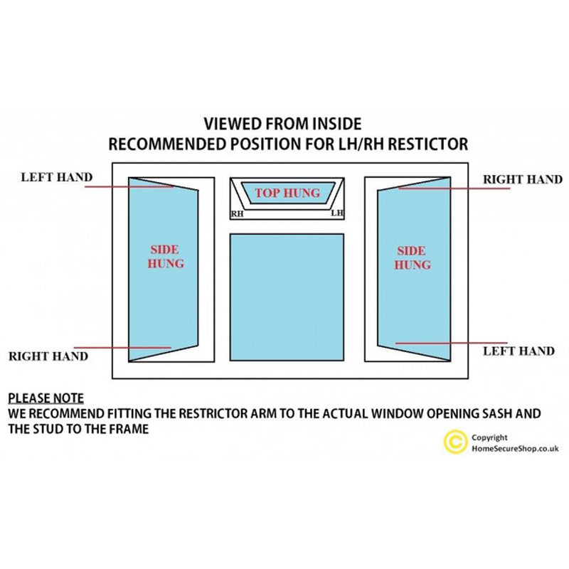 UPVC Window Restrictor. Child Lock Restrictor Hook Safety Catch