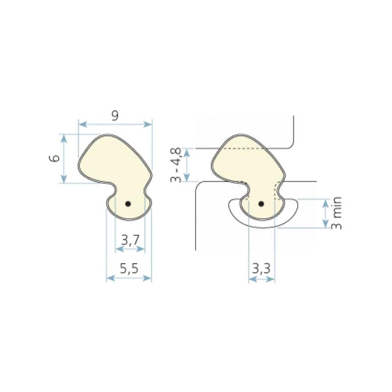 Qlon 5570 Schlegel Window and Door Gasket Weatherseal (Per Metre)