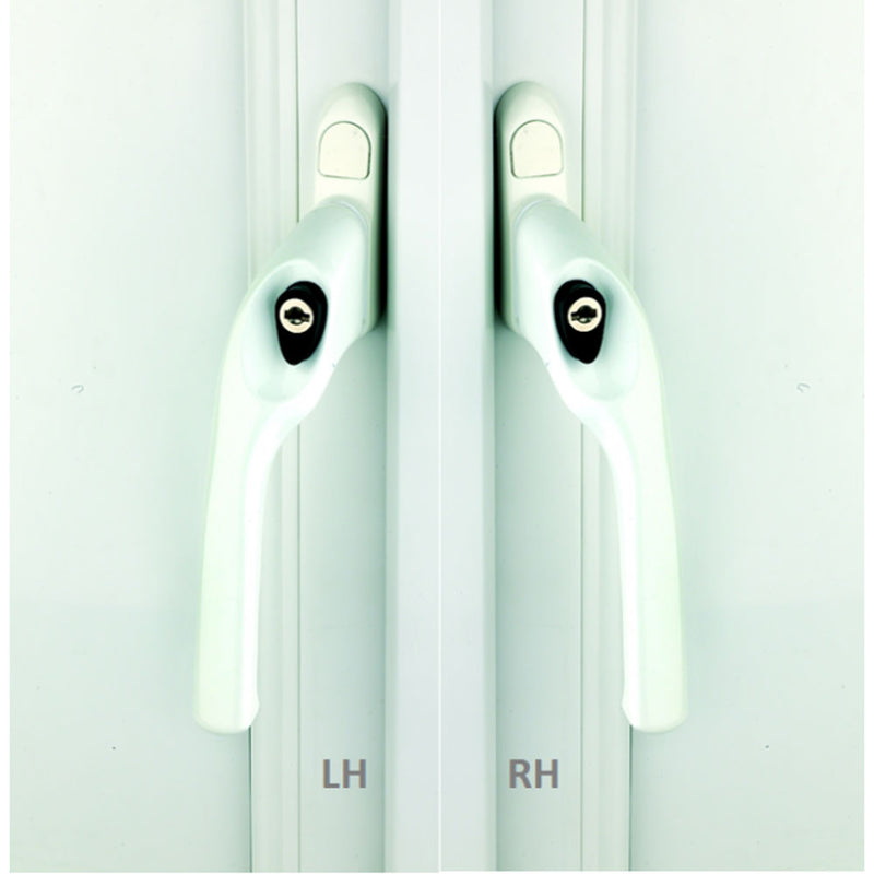 UPVC Window Handles Affinity Cranked Espag - White