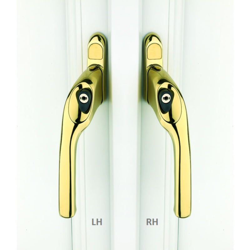 UPVC Window Handles Affinity Cranked Espag - Gold