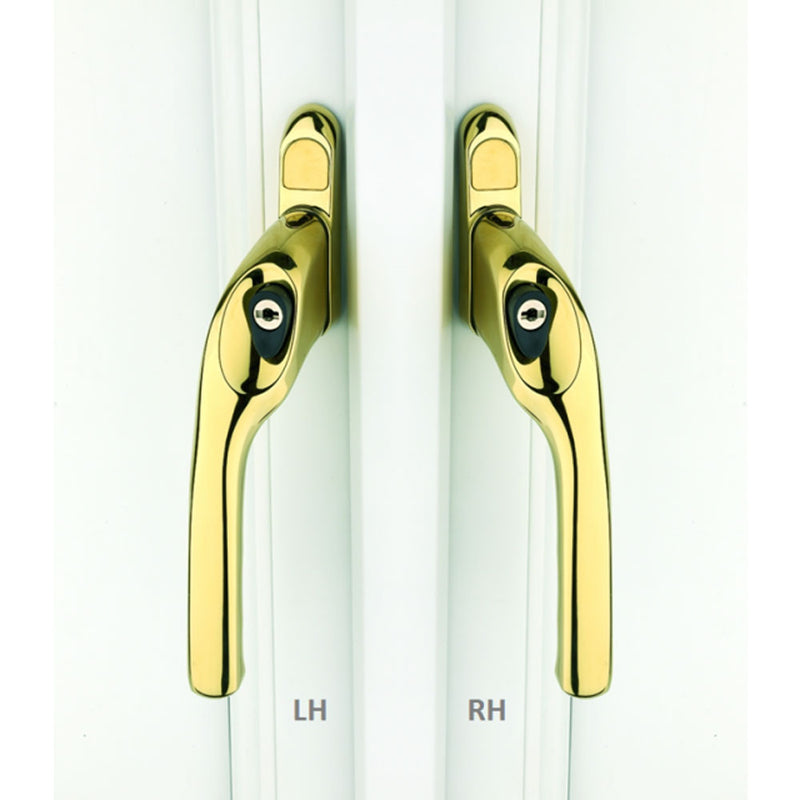 UPVC Window Handles Affinity Cranked Espag - Gold