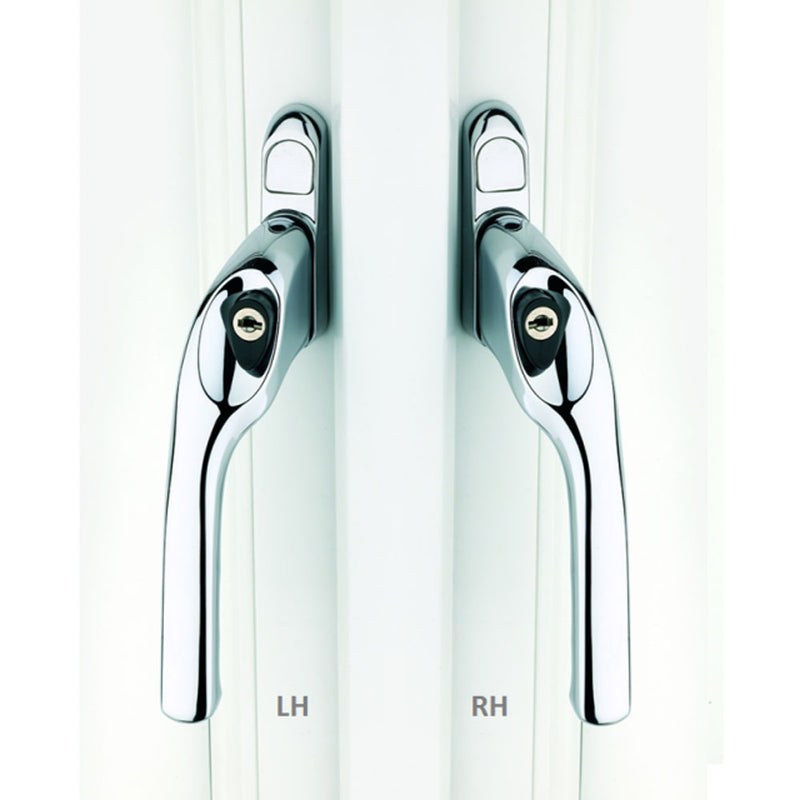 UPVC Window Handles Affinity Cranked Espag - Chrome