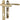 Polished brass door handle set with long backplates and euro cylinder keyholes