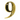 Gold number 9 house door numeral