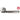 A set of satin nickel polished chrome door handles on a rose, including two handle levers, spindle, and privacy latch, against a white background.