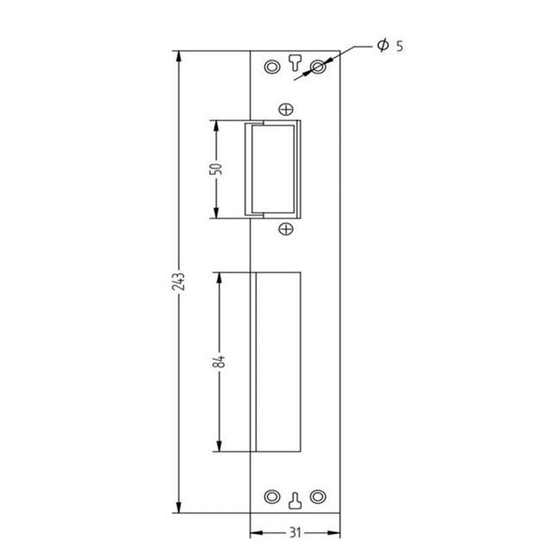 UPVC Door Centre Latch & Deadbolt Keep