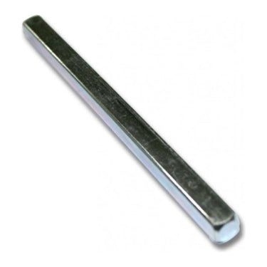 A silver-colored spindle bar for uPVC door handles.