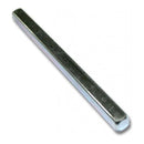 A silver-colored spindle bar for uPVC door handles.
