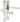 A white UPVC door handle set with a spindle and screws, featuring a lever design and suitable for uPVC and aluminium doors.