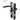 A black UPVC door handle with a lever lever mechanism. The handle is designed for a right-handed door and measures 92mm in diameter.