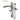 A chrome UPVC door handle with a lever mechanism, showing a detailed view of the handle and lock mechanism against a white background.