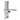 A set of polished chrome upvc door handles with lever design, including the spindle and screw pack.