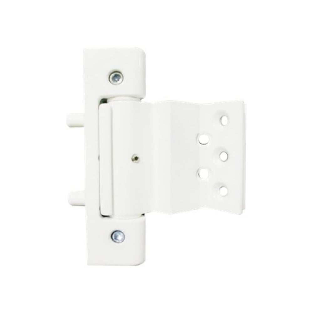 A white UPVC rebated butt door hinge.