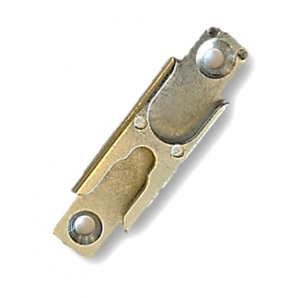 A metal universal mushroom and roller keep for doors and windows.