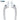 A pair of white, V-shaped uPVC window handles with a magnetic spindle system, designed for right-handed operation.