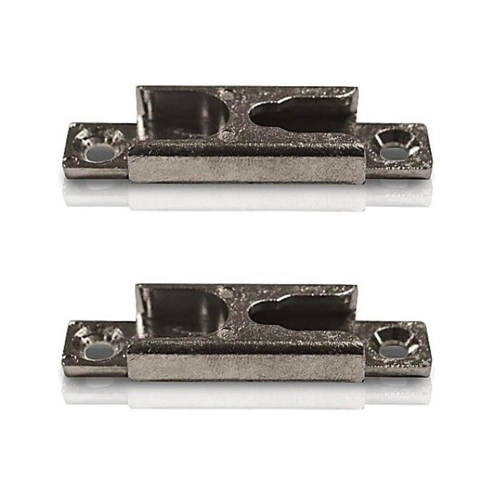 Two metal universal mushroom and roller keeps for doors and windows, displayed on a white background.