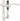 A set of white UPVC door handles with a lever design, including an internal and external handle, with visible screws and a spindle.