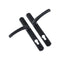 Black Yale superior door handles with long backplates and euro cylinder cutouts, designed for front or back uPVC doors with a premium finish.