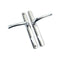 Pair of polished chrome Yale Superior door handles with long backplates and euro cylinder cutouts, designed for front or back uPVC doors with a premium finish.